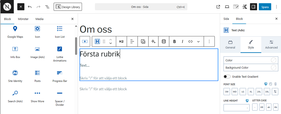 Wordpress block editor
