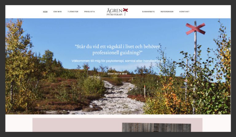 Hemsida Ågren Psykoterapi
