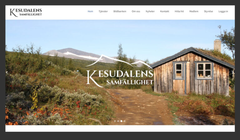 Hemsida Kesudalens samfällighet - Design Nordiska Stil